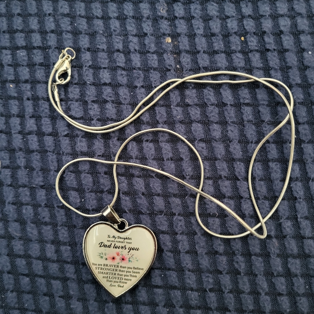 Dad to daughter necklace